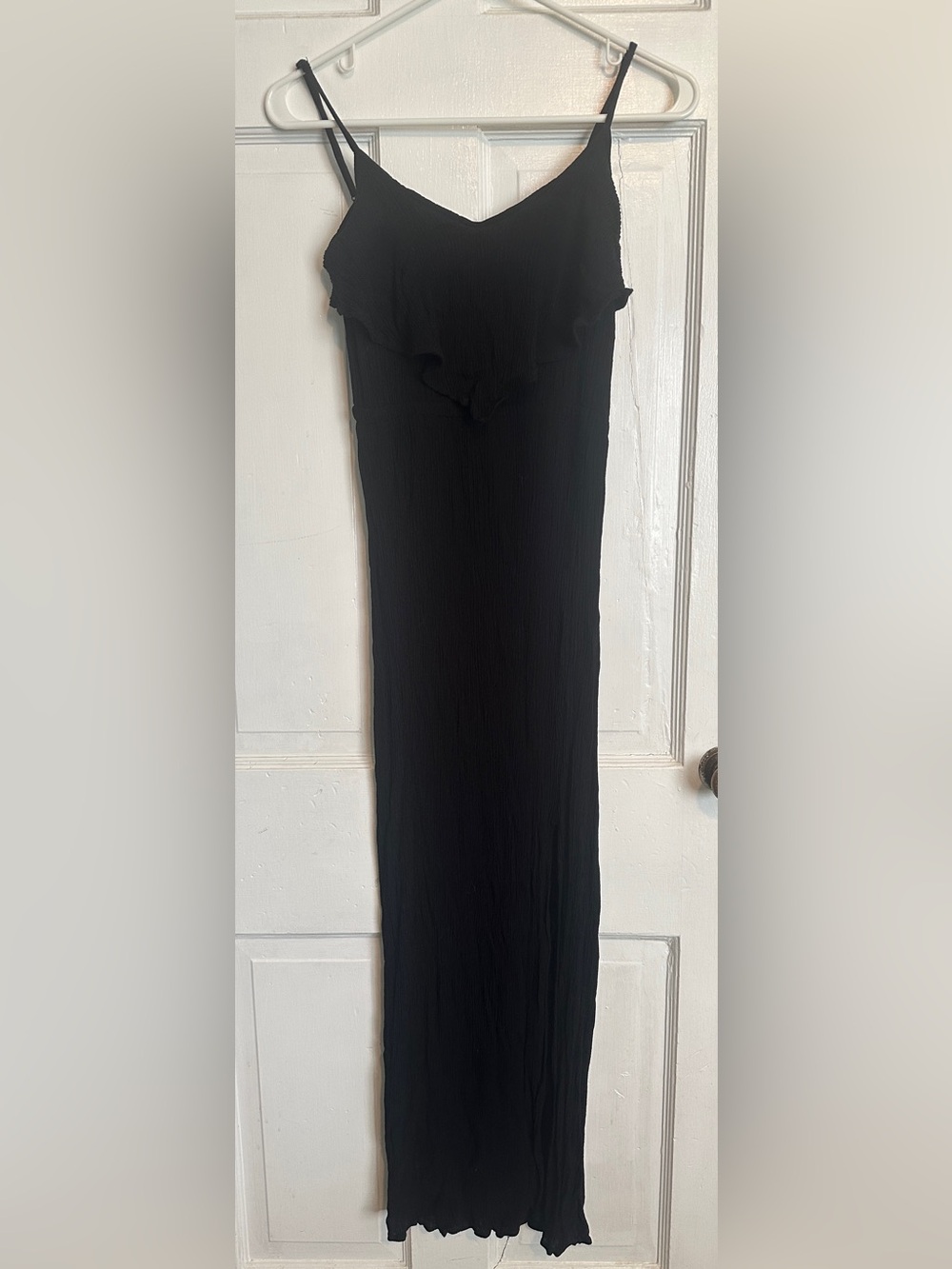 Black Textured Maxi Dress